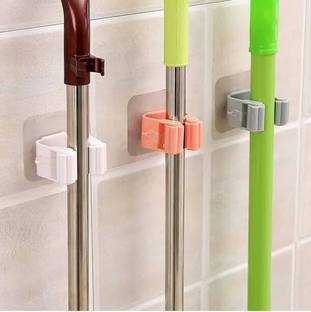 SJK SELF ADHESIVE WALL BROOM HOLDER(PACK OF 4) Hook 1