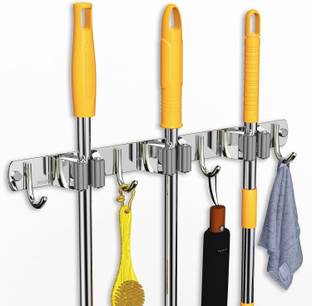 CANWAY Silver Stainless Steel Broom Holder