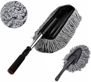 LOYZO Microfiber Feather Duster Extendable Car Cleaning Wet and Dry Brush(Pack of 2) Wet and Dry Duster