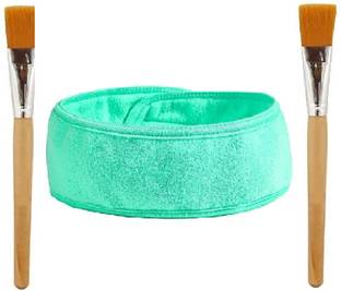 QAUKY 2pc Brush for Women Bleach and Face Pack with 1pc Facial Headband