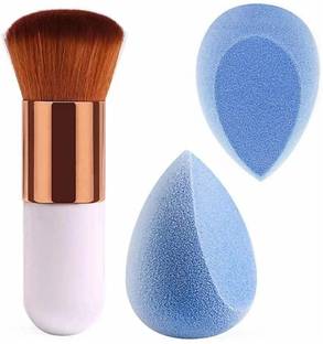 VARFX Round Foundation Makeup Brush 2 Pieces Makeup Sponge Blender