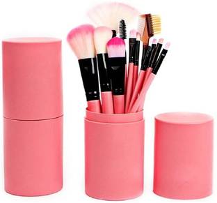 Yoana Professional Series Makeup Brush Set With Storage Barrel - Pink