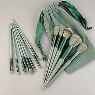 Toywua 13pc Celebrity Makeup Brush Set with soft fluffy pouch cosmetic makeup brush