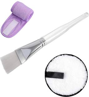 Nyamah sales Women's Facial Headband and Face Pack Mask Brush and Face Cleansing puff