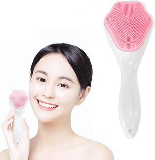 Akhuratha Women Face Scrubber Brush Silicone Facial Cleansing Brush Face Wash Brush