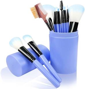 teayason Beauty Extra Soft Premium Makeup Brushes Set of 12, Blue with Storage Box
