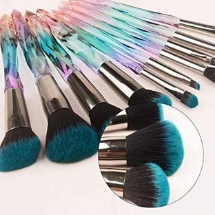 KitchExpo Colorful Cosmetic Brush Unicorn Brush Kit Crystal Makeup Brush Set [10PCS]