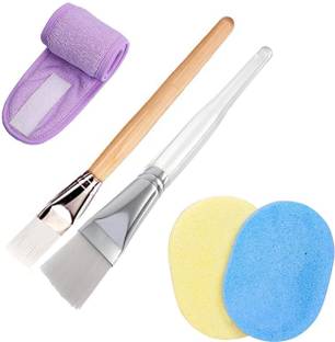 Nyamah sales Facial Cleansing Sponge with Headband and Face Pack Brush Cosmetic Puff