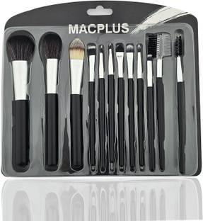 URBANMAC Complete 12-Piece Face Makeup Brushes Collection (Basic Starter Kit)