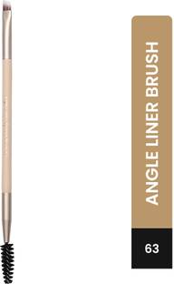 Milagro Beauty 2 in 1 Angle Liner Spoolie Brush 63 Eyeliner Eyebrow Makeup Tool