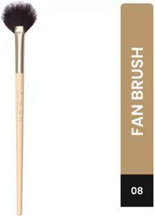 LIGHT BEAUTY Fan Brush Professional Face Makeup Highlighter, Wooden Makeup Brush