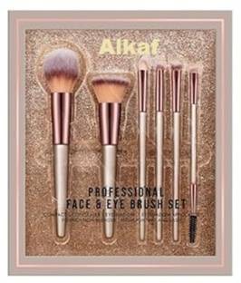Alkaf BEAUTY Premium Synthetic Bristle Professional Face and Eye Brushes Set of 6