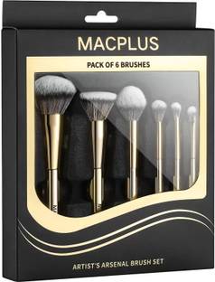 URBANMAC 6 pc Fantasy Golden Make Up Foundation Concealer Eyeshadow Brush (Pack of 6)