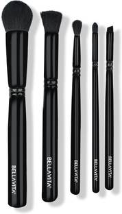 BELLAVITA Makeup Brush Set of 5| Easy To Hold, Precise Application For Face, Eyes & Brows