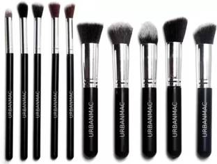 SKINPLUS Premium Synthetic Makeup Brush Set (black)