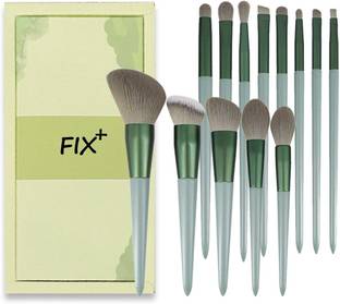 HUDA CRUSH Beauty 13Pcs Green Makeup Brushes with High Quality Nylon Bristles