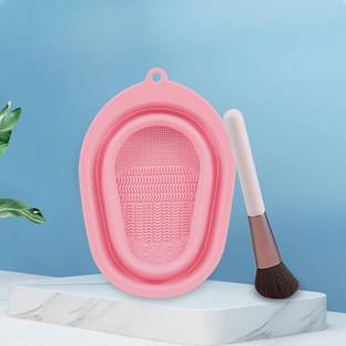 Kinematic Enterprise Makeup Brush Cleaner Silicone Makeup Brush Cleaning Mat, Brush Cleaner Pad,