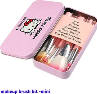 ब्यूटीफाई Makeup Brushes for for dry brushing Mini Teen Box Set of 7 Brushes (Travel Kit)
