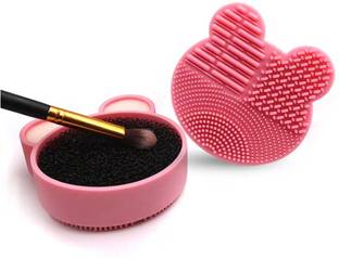Mobfest ® Makeup Brushes Cleaning Box Silicone Mickey Bear Brush Cleaner