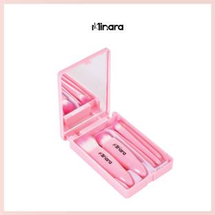MINARA Makeup Brush Applicator Set of 5 with Mirror & Box