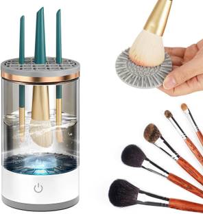 Alpyog Electric Makeup Brush Cleaner Quick Washer with Rubber Collars Brush Washer