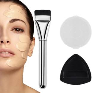 RANORE Flat Foundation Makeup Brush + puff with case set