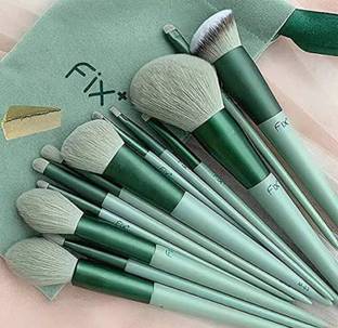 JBZ Fix+ Green Professional Makeup Kit 13 Brush Set with Smooth Skin Friendly Hair