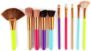 VIVIQ 10pc Professional Makeup Brushes| Eyeshadow Brush| Multicolor