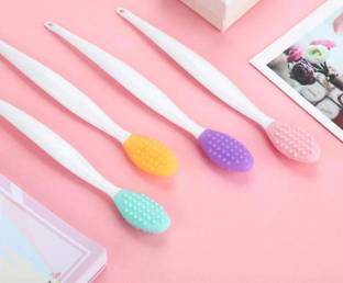 KAYRIE Silicone Lip Scrub Tool, Double-Sided Exfoliating Brush, Pack of 2