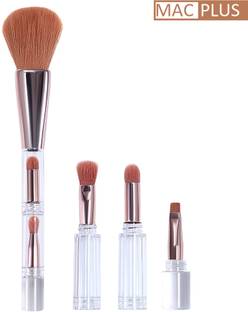 MACPLUS 4Pcs Makeup Brush Set for Foundation, Blush, and Concealer Perfection Brush Kit