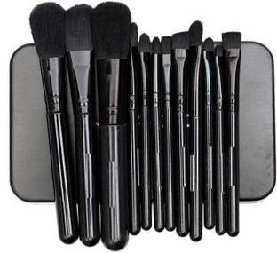Rsentera 12 Pcs Cosmetic Makeup Brush Set (black)