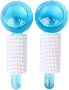 SHOP N BUY Facial Ice Globe, Smart Magic Cool Face Roller Ball, Crystal Glass Roller Redness Face Wrinkle Remover 2PCS Ice Roller Massager