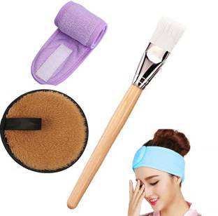 ayushicreationa Face Mask Applying Brush, Facial Headband, Face Cleaning Sponge