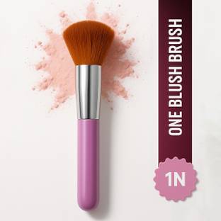 Rehanza Premium One Blush Brush - Professional Synthetic Bristles Mint Purple Handle