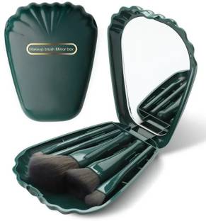 Roscoe Shell Portable Travel Makeup Brush Set