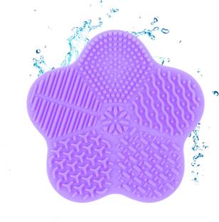 Gleva Makeup Brush Cleaner Tool with Color Removal Sponge Cosmetic Brush Scrubber Mat