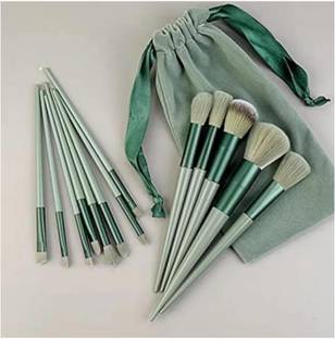GLOW FIRST Professional 13pc Celebrity Makeup Brush Set with soft fluffy pouch