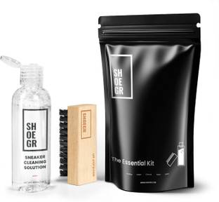 शोएगर The Essential Kit for Cleaning Sneakers Suitable for Nubuck, Canvas, Knit, Trainers, & Sports Shoes शू केयर किट