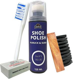 Quick Nubuck Suede Shoe Polish and Shoe Care Kit | Color - Navy Blue | Shoe Care Kit