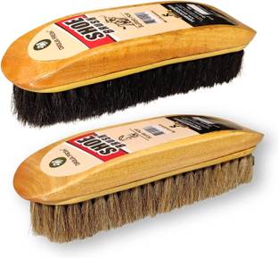 DroliaFresh Premium Shoe Brush for Leather Shoes - Black & Brown Boot Cleaner, Soft Brushes Brush
