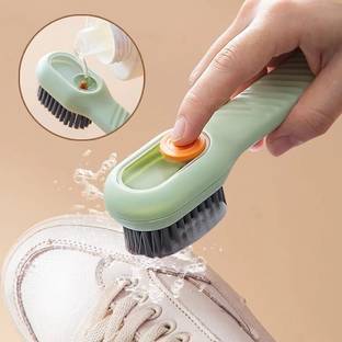 Padchaaya Shoe Cleaning Brush with Long Handle and Hang Hole Multipurpose Cleaning Bristle Brush