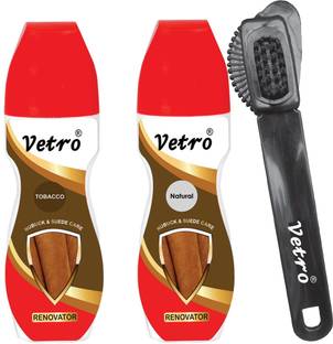 vetro suede tobacco & natural Shoe Care Kit