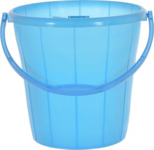 KUBER INDUSTRIES Multiuses Plastic Bucket With Handle & Measuring Scale, 16 litre (Blue)-46KM0327 16 L Plastic Bucket