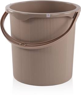 Heart Home 25 Ltr Plastic Bucket for Bathroom | Magnite 25 | Beige 25 L Plastic Bucket