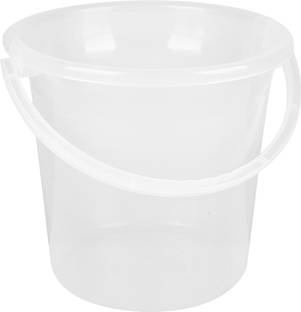 KUBER INDUSTRIES Plastic Bucket for Bathroom for Bathing|18 LTR|Transparent 18 L Plastic Bucket