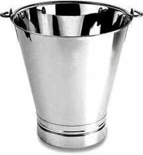 GESTIONE Non Joint Leak Proof Bucket Multipurpose Balti with Handle for Kitchen (5 L) 5 L Steel Bucket