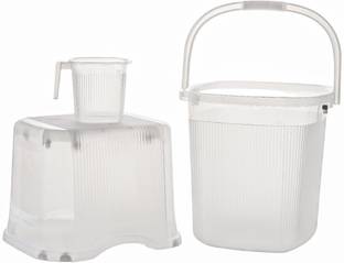 NAYASA Rimmy Transparent Bucket Set 25 L Plastic Bucket