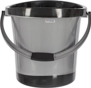 HOMESTIC Plastic Unbreakable Strong Bathroom Ultra Bucket With Handle,18 Ltr,(Gray) 18 L Plastic Bucket