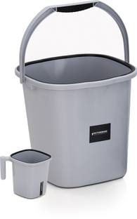 ACTIONWARE Plastic Bathroom Set ,Mug,Bucket,2 Piece Combo 18 L Plastic Bucket
