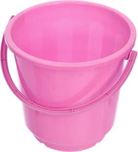 KUBER INDUSTRIES Plastic Unbreakable Bucket with Handle|16 Liter|Pink 16 L Plastic Bucket